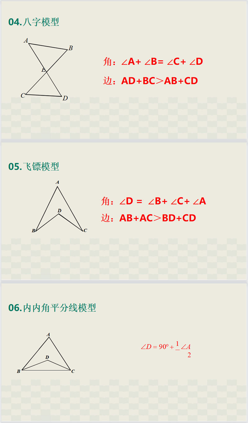 初中数学  30种数学模型汇总  (加分总结秘诀)