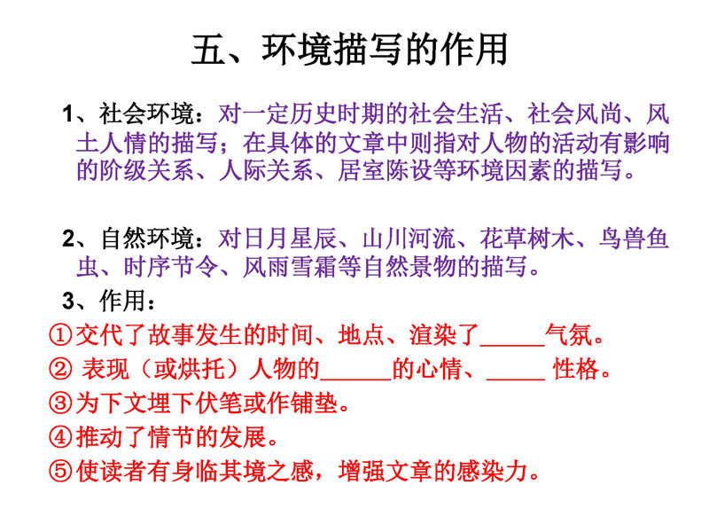 初中语文  阅读理解  满分模板
