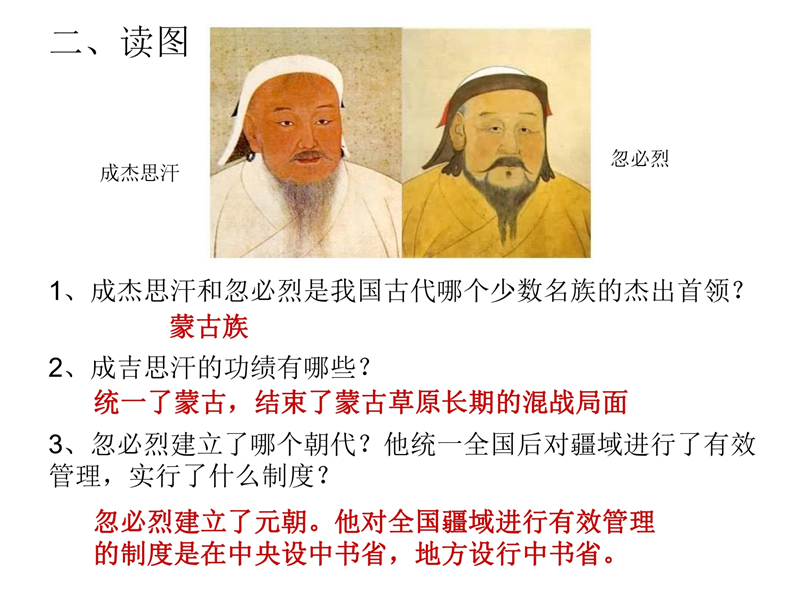 材料分析题(读图题)-答题模板(地理+历史)七年级下册